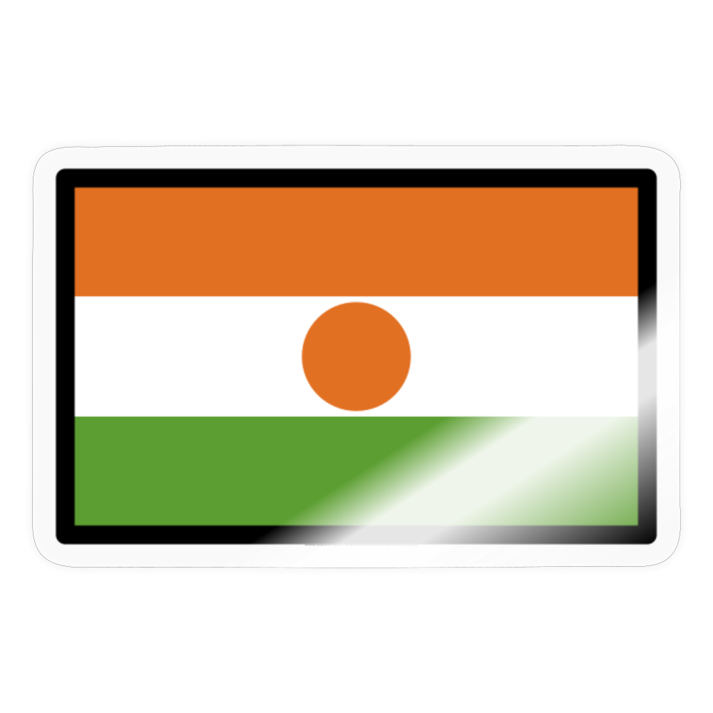 Flag: Niger Moji Sticker - Emoij.Express - transparent glossy