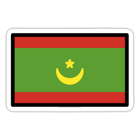 Flag: Mauritania Moji Sticker - Emoij.Express - white matte