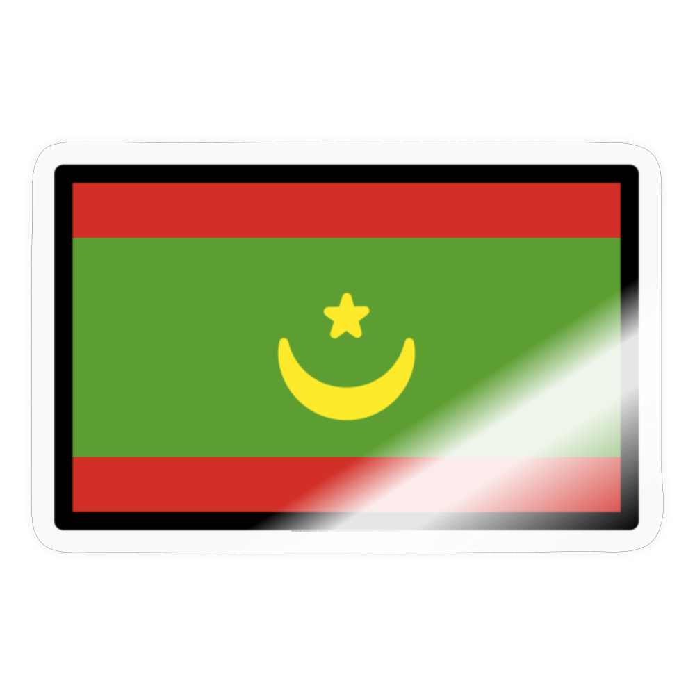 Flag: Mauritania Moji Sticker - Emoij.Express - transparent glossy