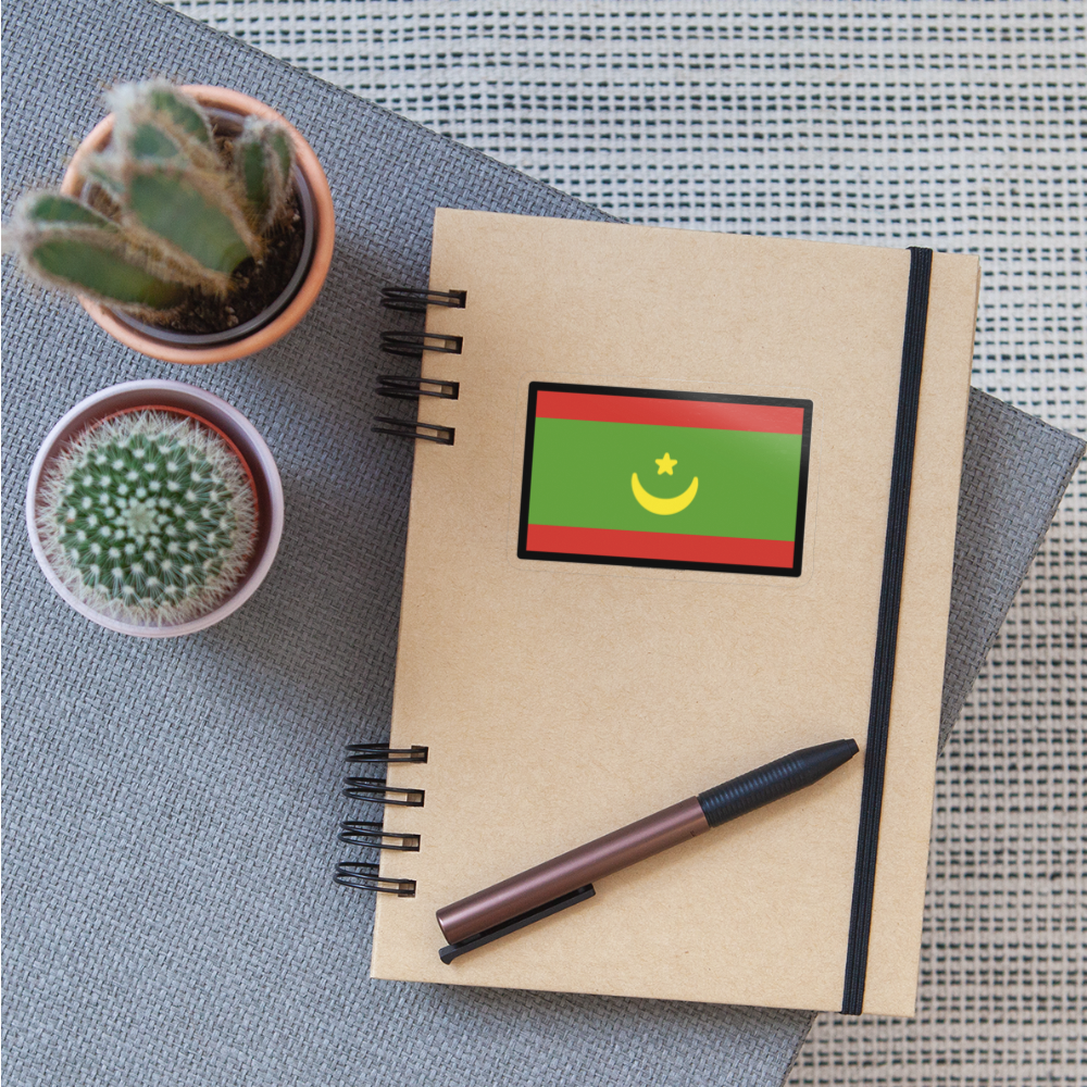 Flag: Mauritania Moji Sticker - Emoij.Express - transparent glossy