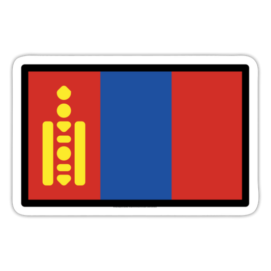 Flag: Mongolia Moji Sticker - Emoij.Express - white matte