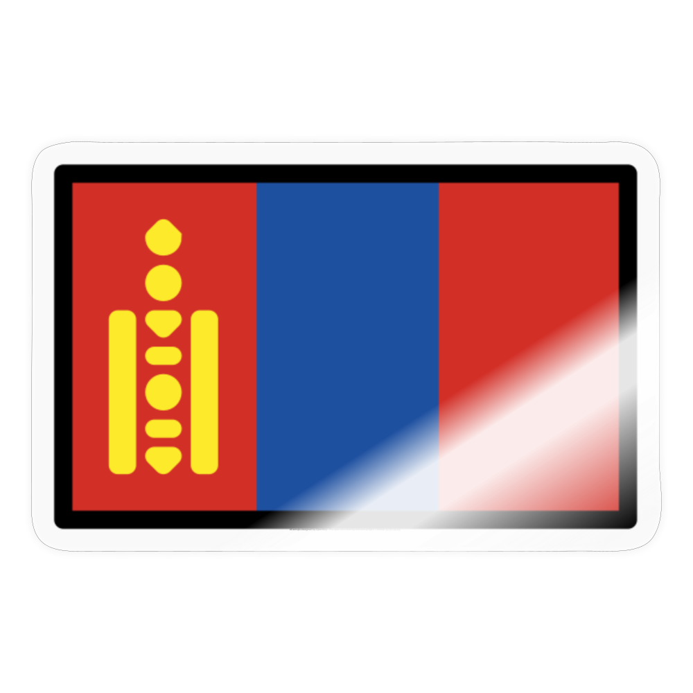 Flag: Mongolia Moji Sticker - Emoij.Express - transparent glossy