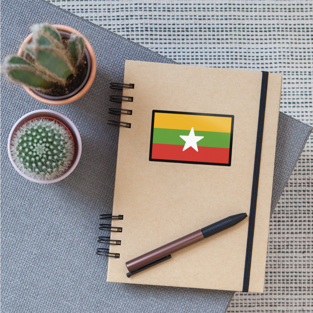 Flag: Myanmar (Burma) Moji Sticker - Emoij.Express - transparent glossy