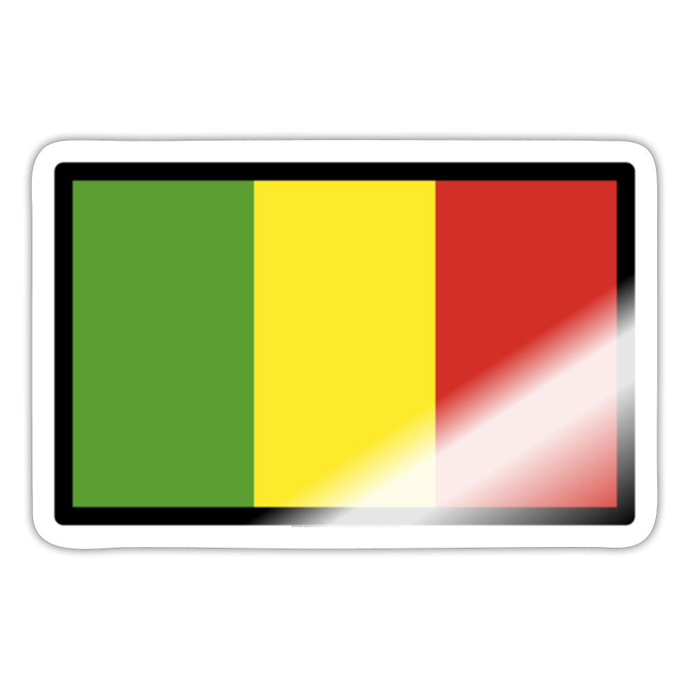 Flag: Mali Moji Sticker - Emoij.Express - white glossy