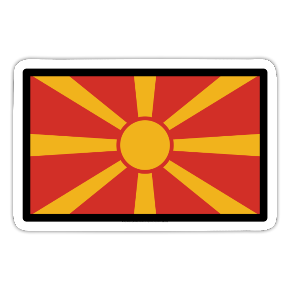 Flag: North Macedonia Moji Sticker - Emoij.Express - white matte