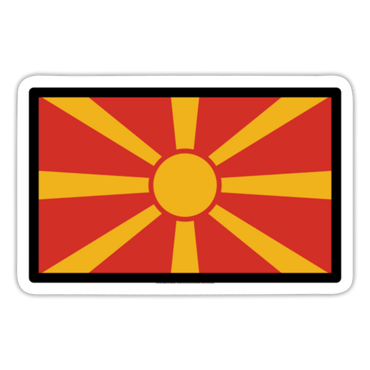 Flag: North Macedonia Moji Sticker - Emoij.Express - white matte