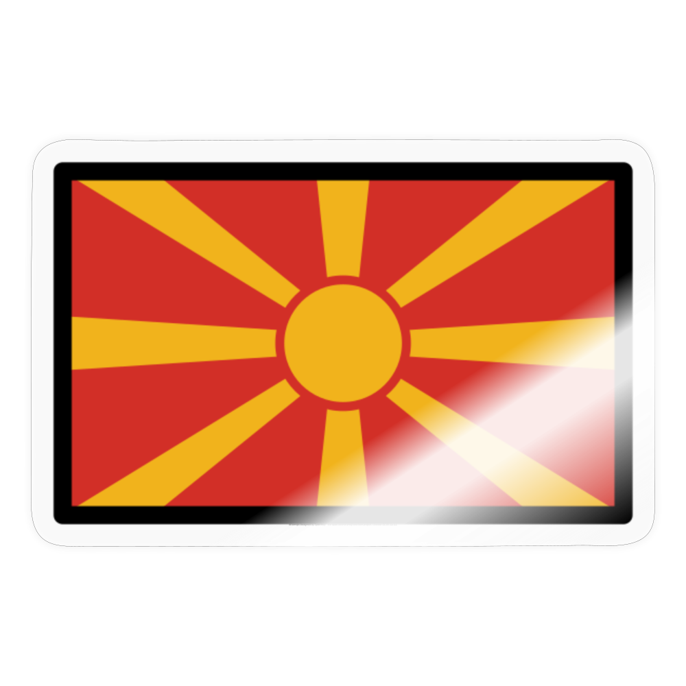 Flag: North Macedonia Moji Sticker - Emoij.Express - transparent glossy