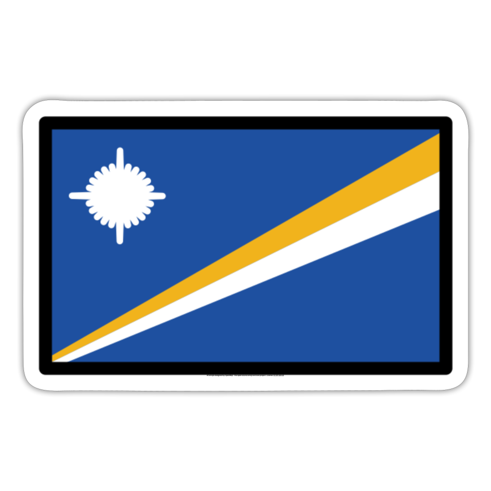 Flag: Marshall Islands Moji Sticker - Emoij.Express - white matte