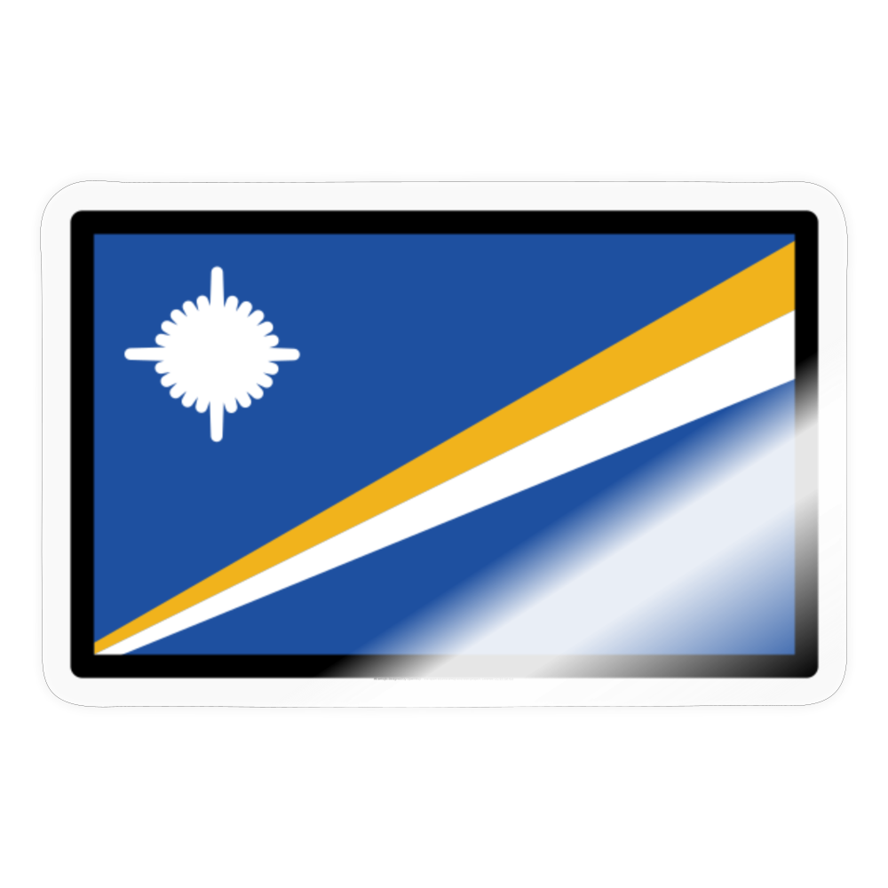 Flag: Marshall Islands Moji Sticker - Emoij.Express - transparent glossy