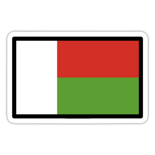 Flag: Madagascar Moji Sticker - Emoij.Express - white matte