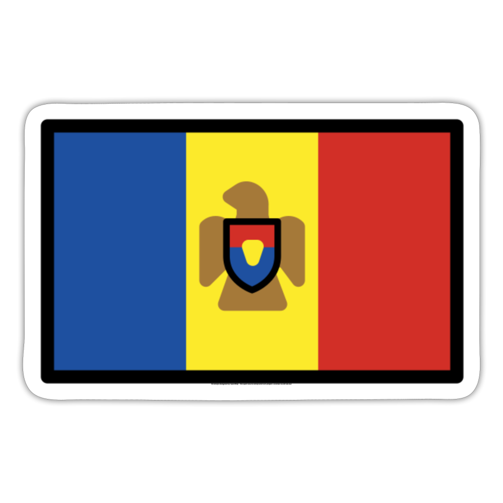 Flag: Moldova Moji Sticker - Emoij.Express - white matte