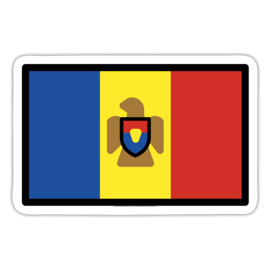 Flag: Moldova Moji Sticker - Emoij.Express - white matte