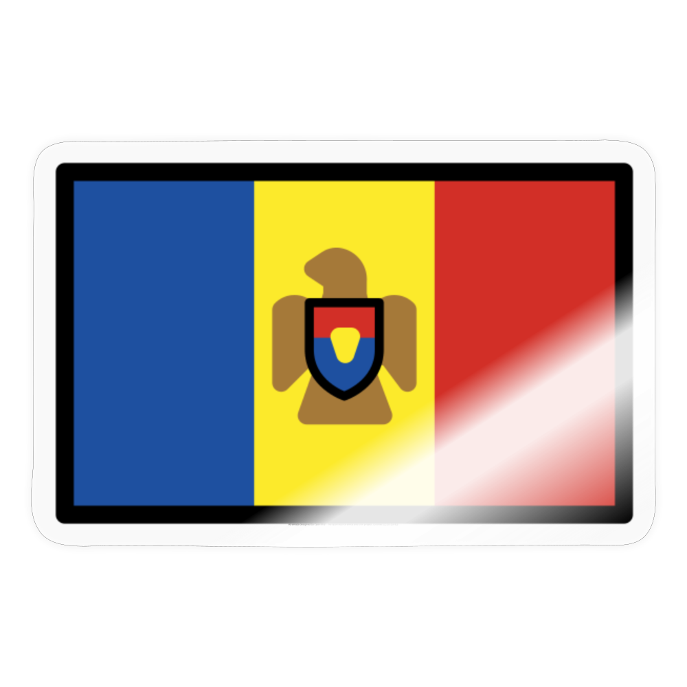 Flag: Moldova Moji Sticker - Emoij.Express - transparent glossy