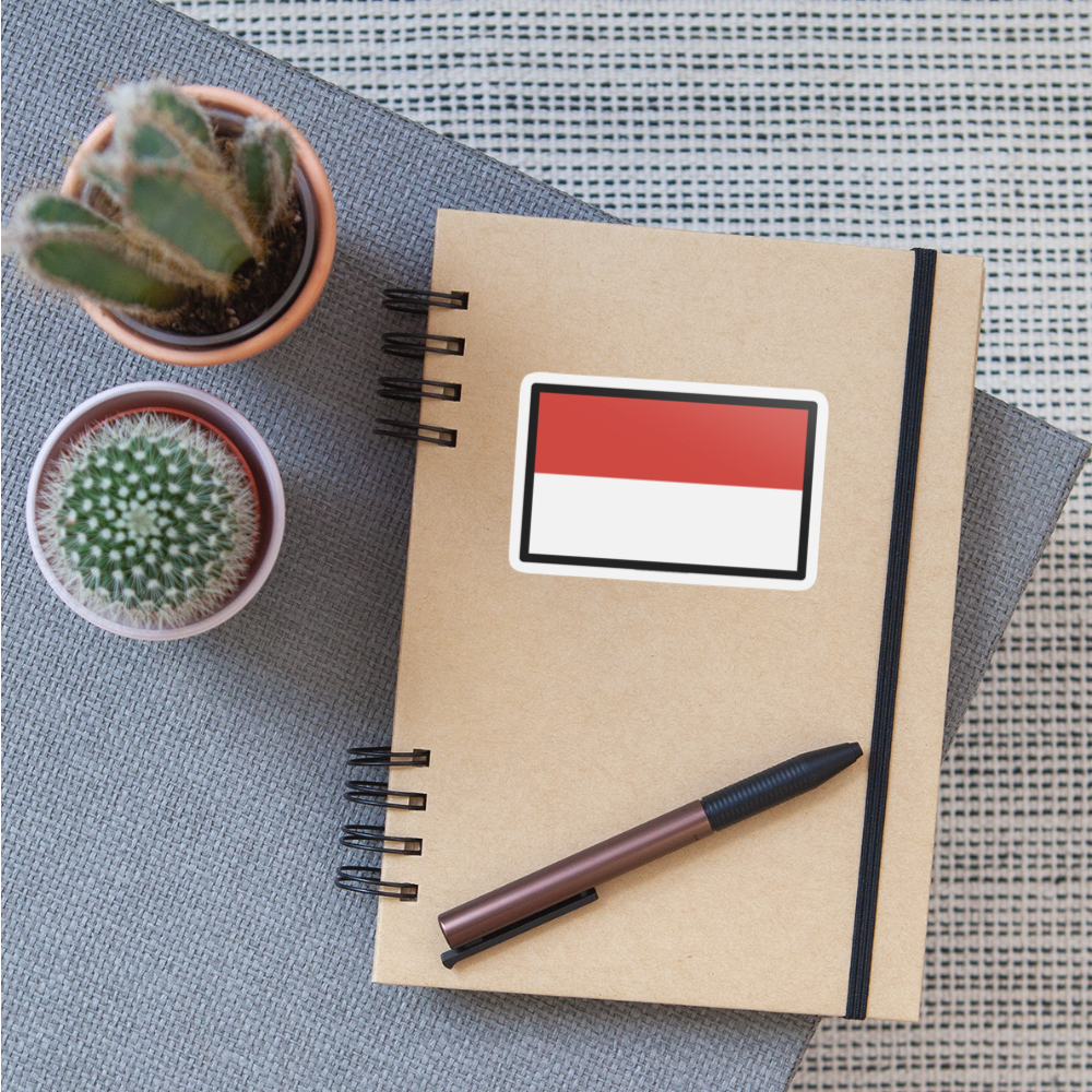 Flag: Monaco Moji Sticker - Emoij.Express - white matte