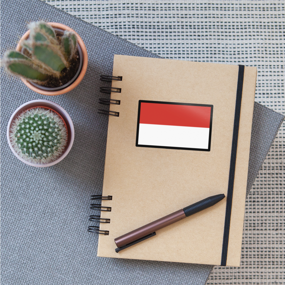 Flag: Monaco Moji Sticker - Emoij.Express - transparent glossy