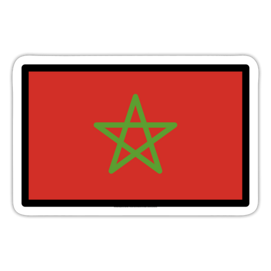 Flag: Morocco Moji Sticker - Emoij.Express - white matte