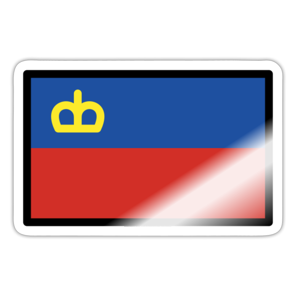 Flag: Liechtenstein Moji Sticker - Emoji.Express - white glossy