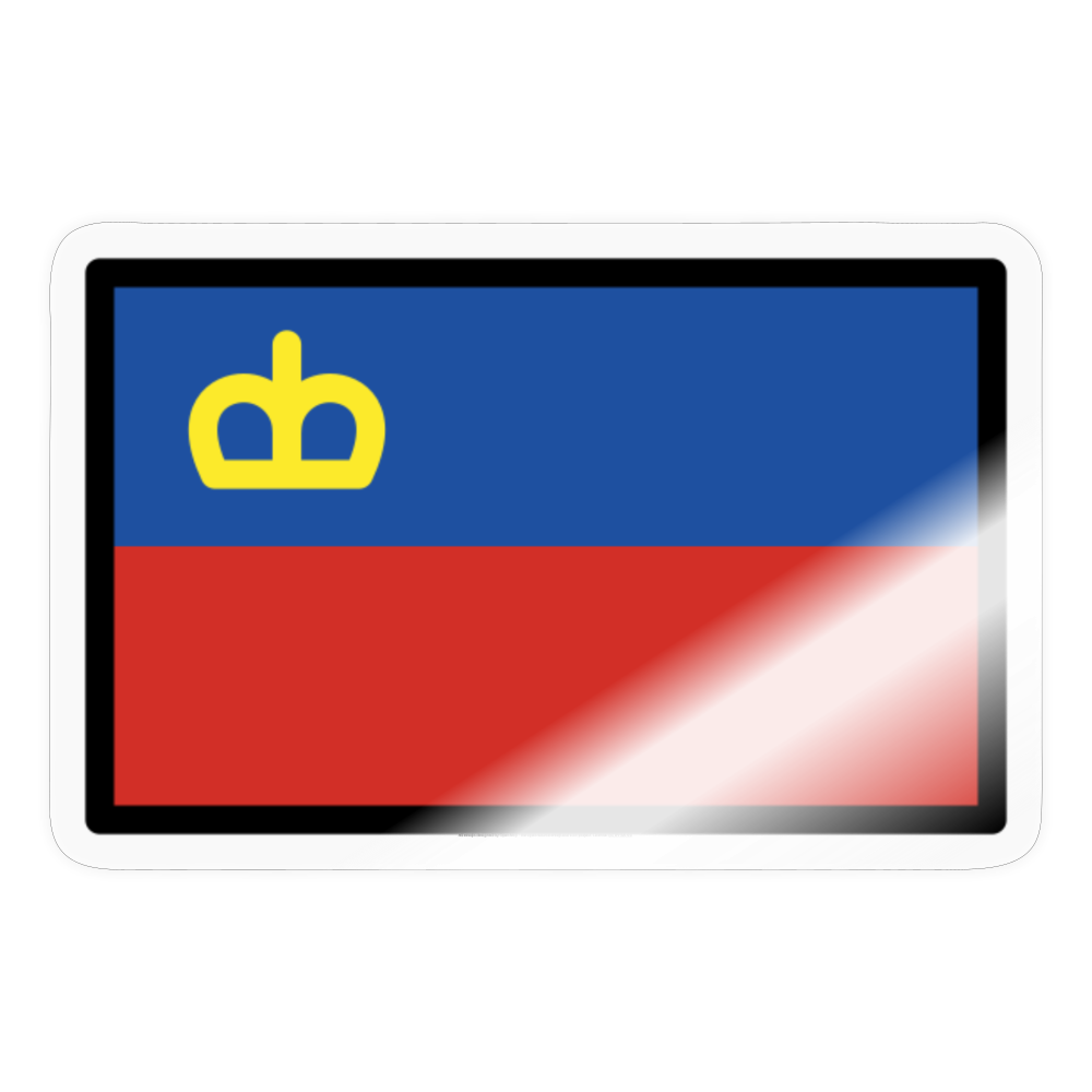 Flag: Liechtenstein Moji Sticker - Emoji.Express - transparent glossy