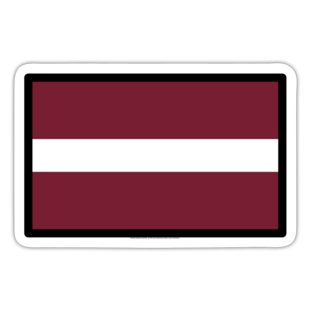 Flag: Latvia Moji Sticker - Emoji.Express - white matte