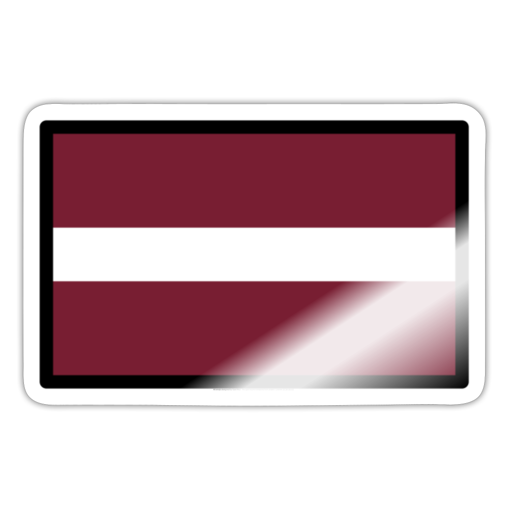 Flag: Latvia Moji Sticker - Emoji.Express - white glossy