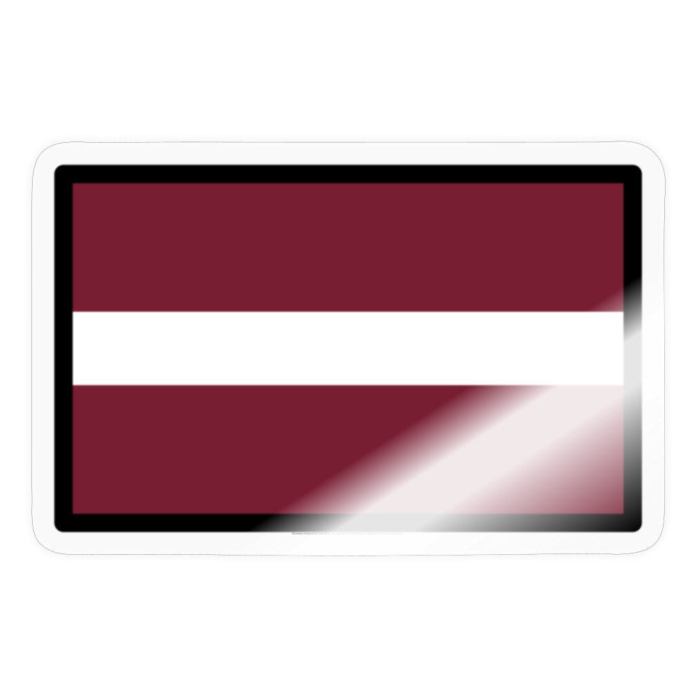 Flag: Latvia Moji Sticker - Emoji.Express - transparent glossy