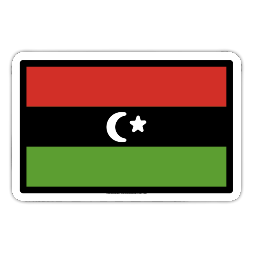 Flag: Libya Moji Sticker - Emoji.Express - white matte