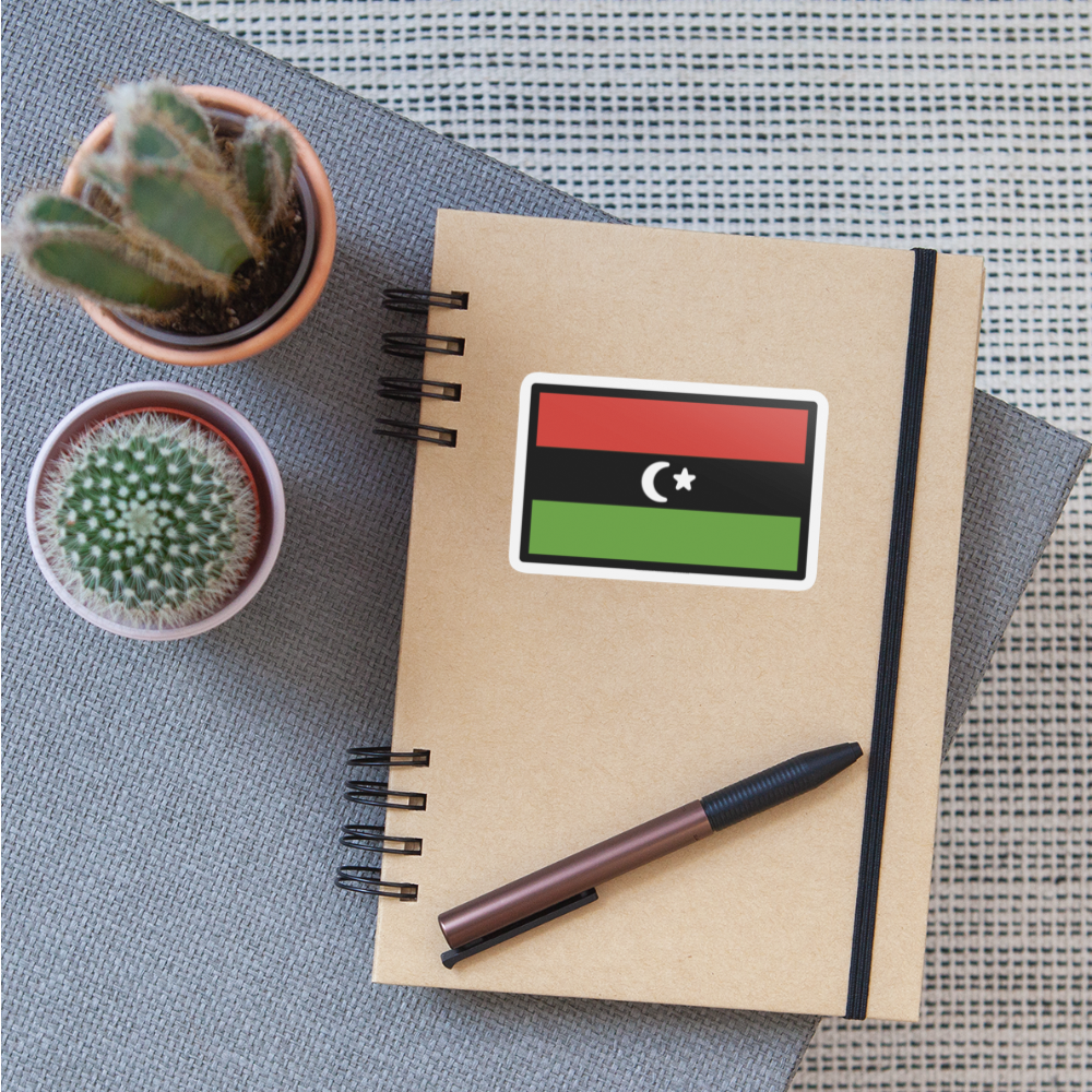 Flag: Libya Moji Sticker - Emoji.Express - white matte