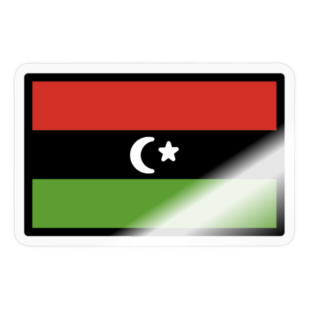 Flag: Libya Moji Sticker - Emoji.Express - transparent glossy