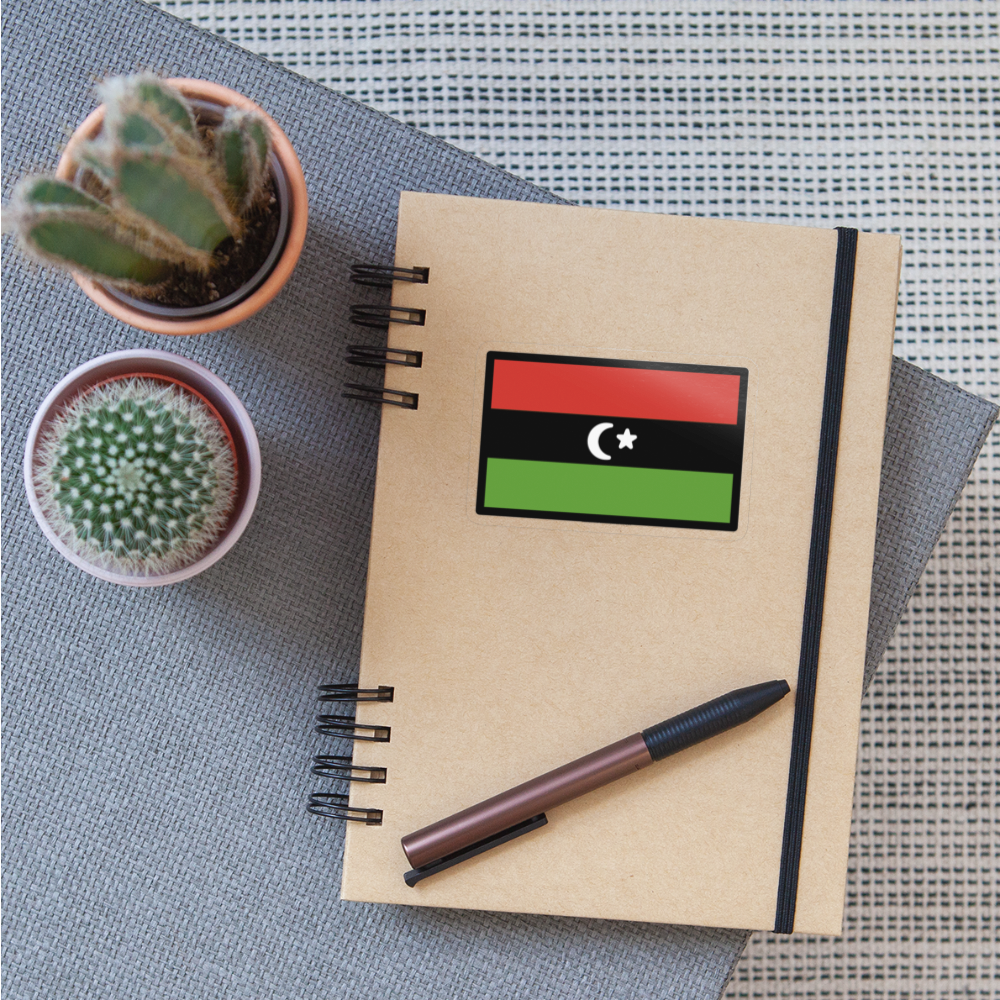 Flag: Libya Moji Sticker - Emoji.Express - transparent glossy