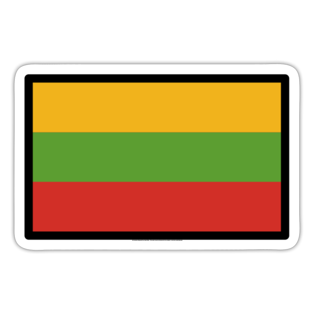 Flag: Lithuania Moji Sticker - Emoji.Express - white matte