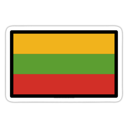 Flag: Lithuania Moji Sticker - Emoji.Express - white matte