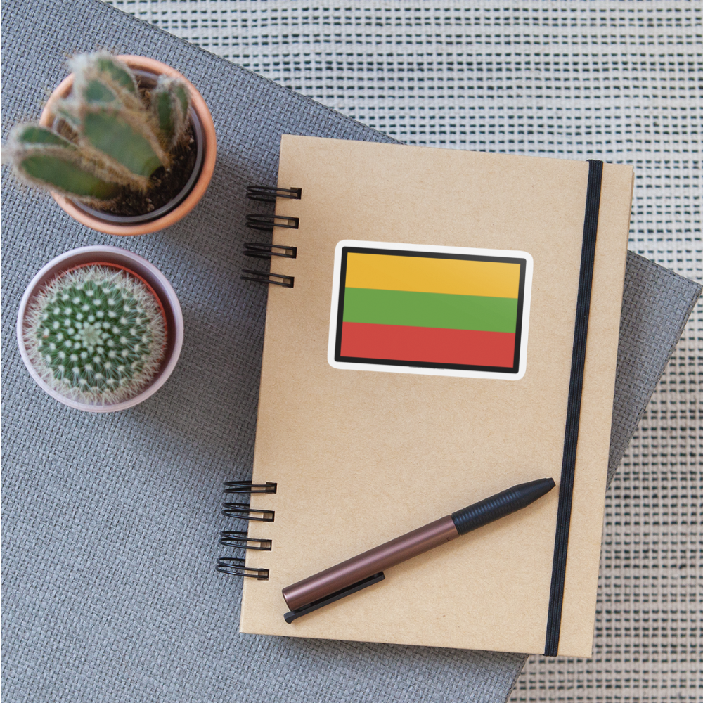 Flag: Lithuania Moji Sticker - Emoji.Express - white matte