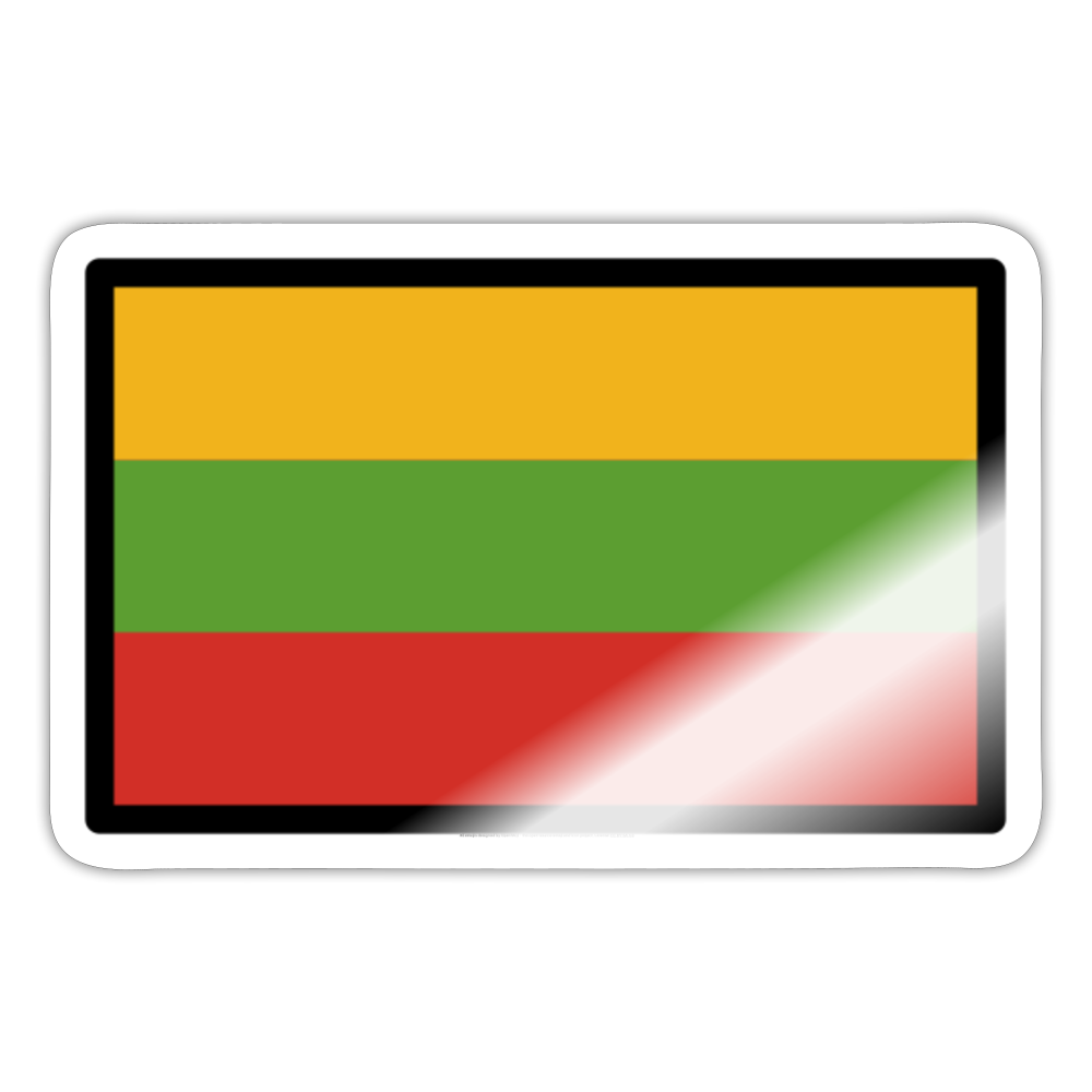 Flag: Lithuania Moji Sticker - Emoji.Express - white glossy