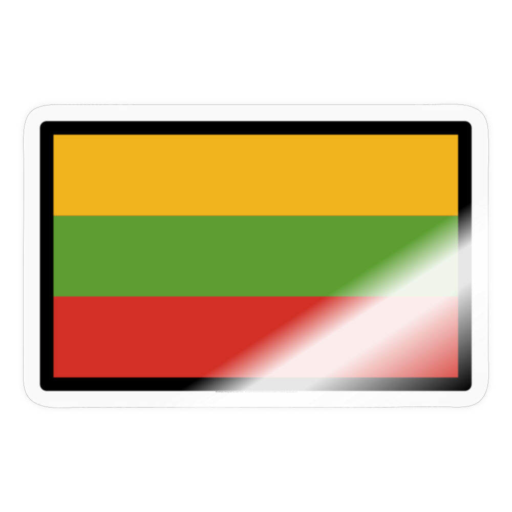 Flag: Lithuania Moji Sticker - Emoji.Express - transparent glossy