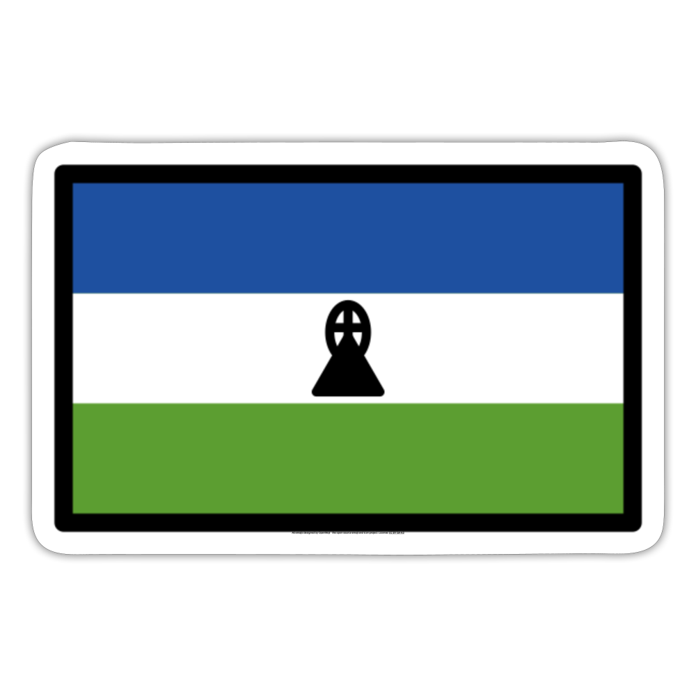 Flag: Lesotho Moji Sticker - Emoji.Express - white matte