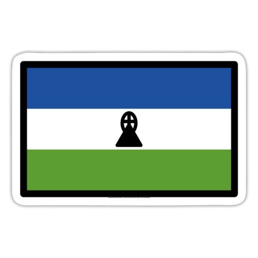 Flag: Lesotho Moji Sticker - Emoji.Express - white matte