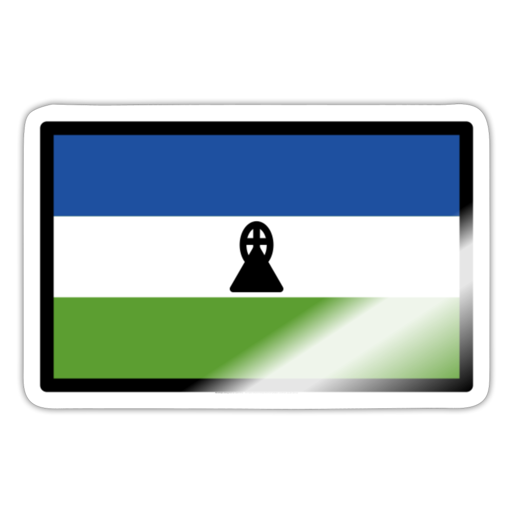 Flag: Lesotho Moji Sticker - Emoji.Express - white glossy