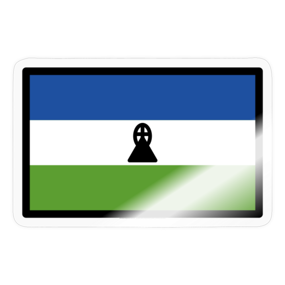 Flag: Lesotho Moji Sticker - Emoji.Express - transparent glossy