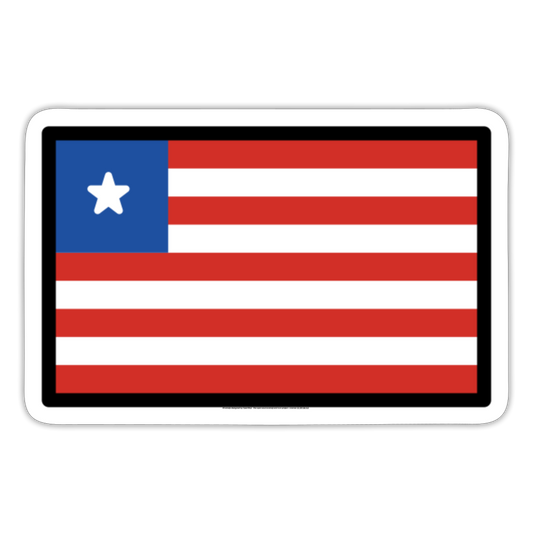 Flag: Liberia Moji Sticker - Emoji.Express - white matte