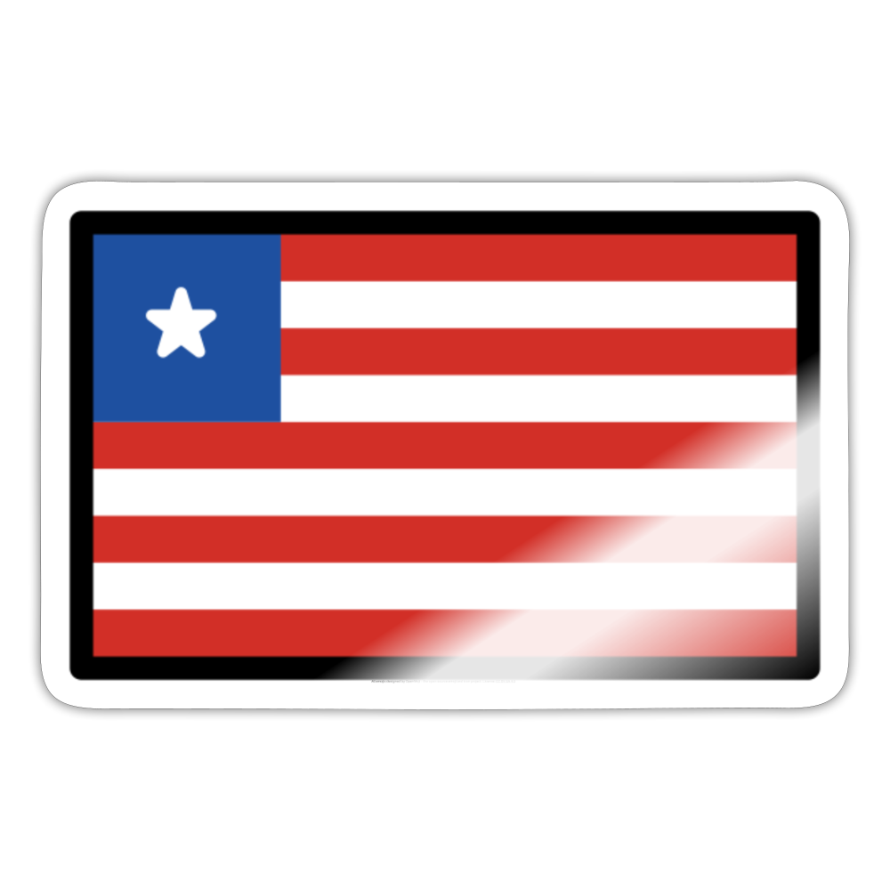 Flag: Liberia Moji Sticker - Emoji.Express - white glossy