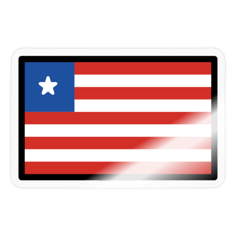 Flag: Liberia Moji Sticker - Emoji.Express - transparent glossy