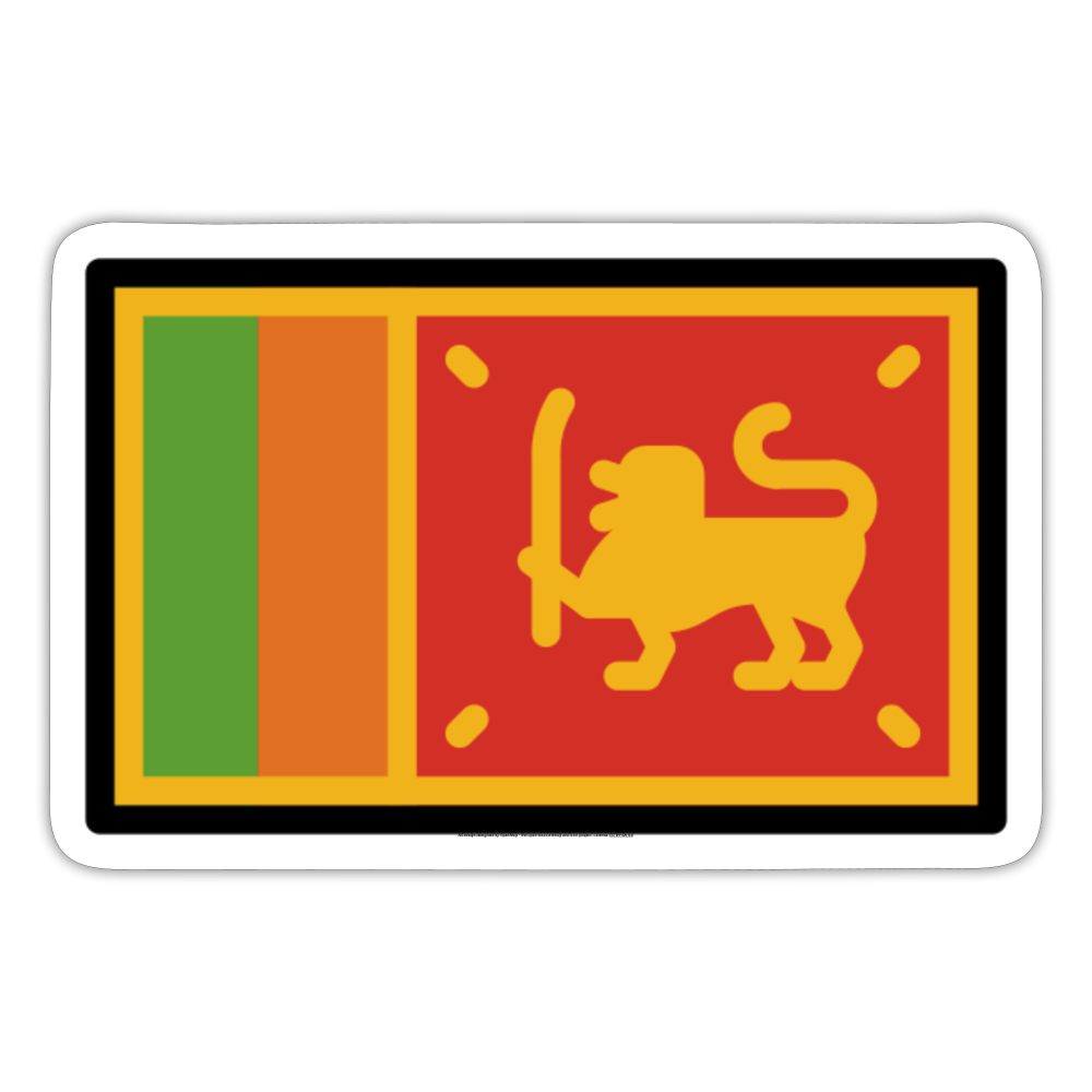 Flag: Sri Lanka Moji Sticker - Emoji.Express - white matte