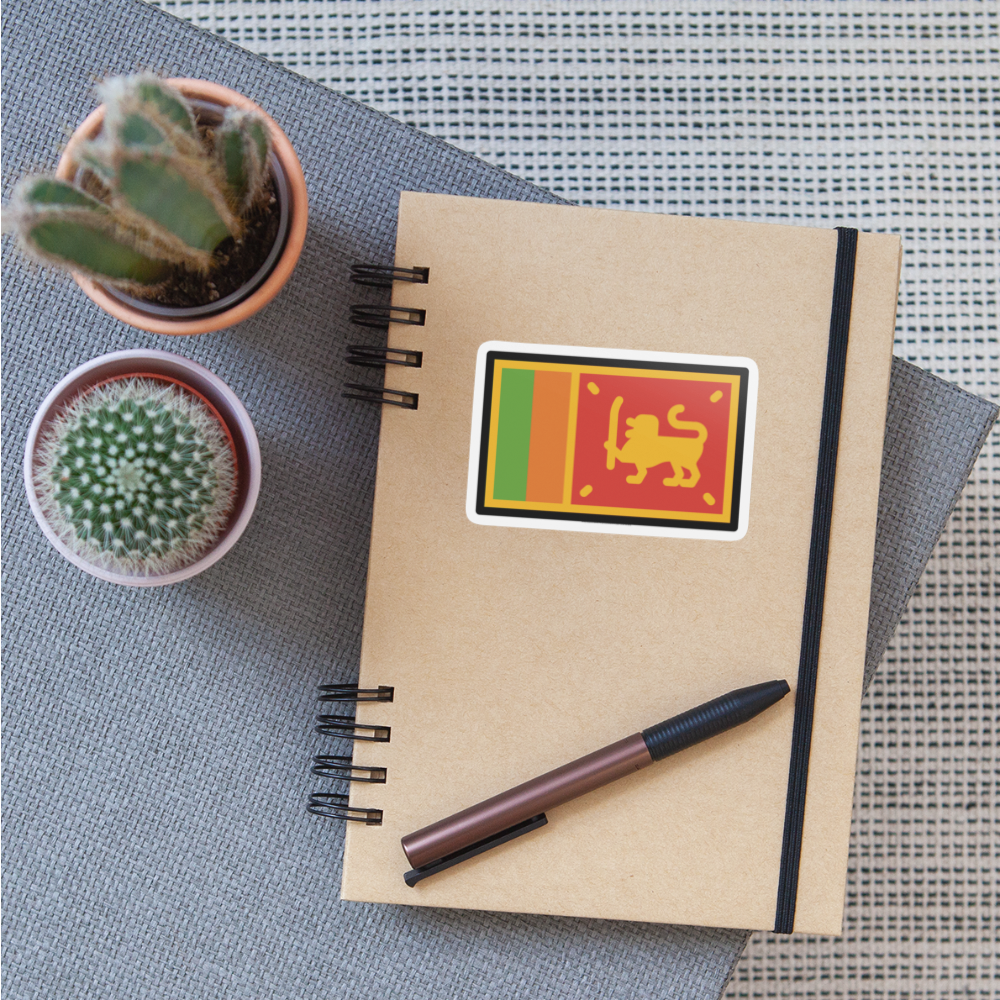 Flag: Sri Lanka Moji Sticker - Emoji.Express - white matte