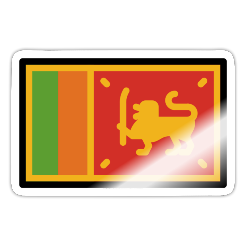 Flag: Sri Lanka Moji Sticker - Emoji.Express - white glossy