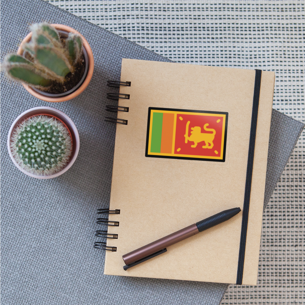 Flag: Sri Lanka Moji Sticker - Emoji.Express - transparent glossy