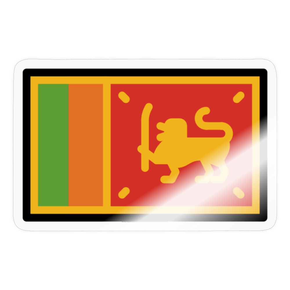 Flag: Sri Lanka Moji Sticker - Emoji.Express - transparent glossy