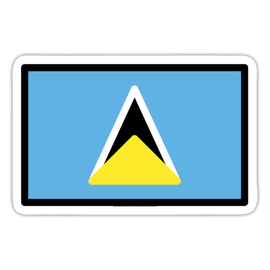 Flag: St. Lucia Moji Sticker - Emoji.Express - white matte