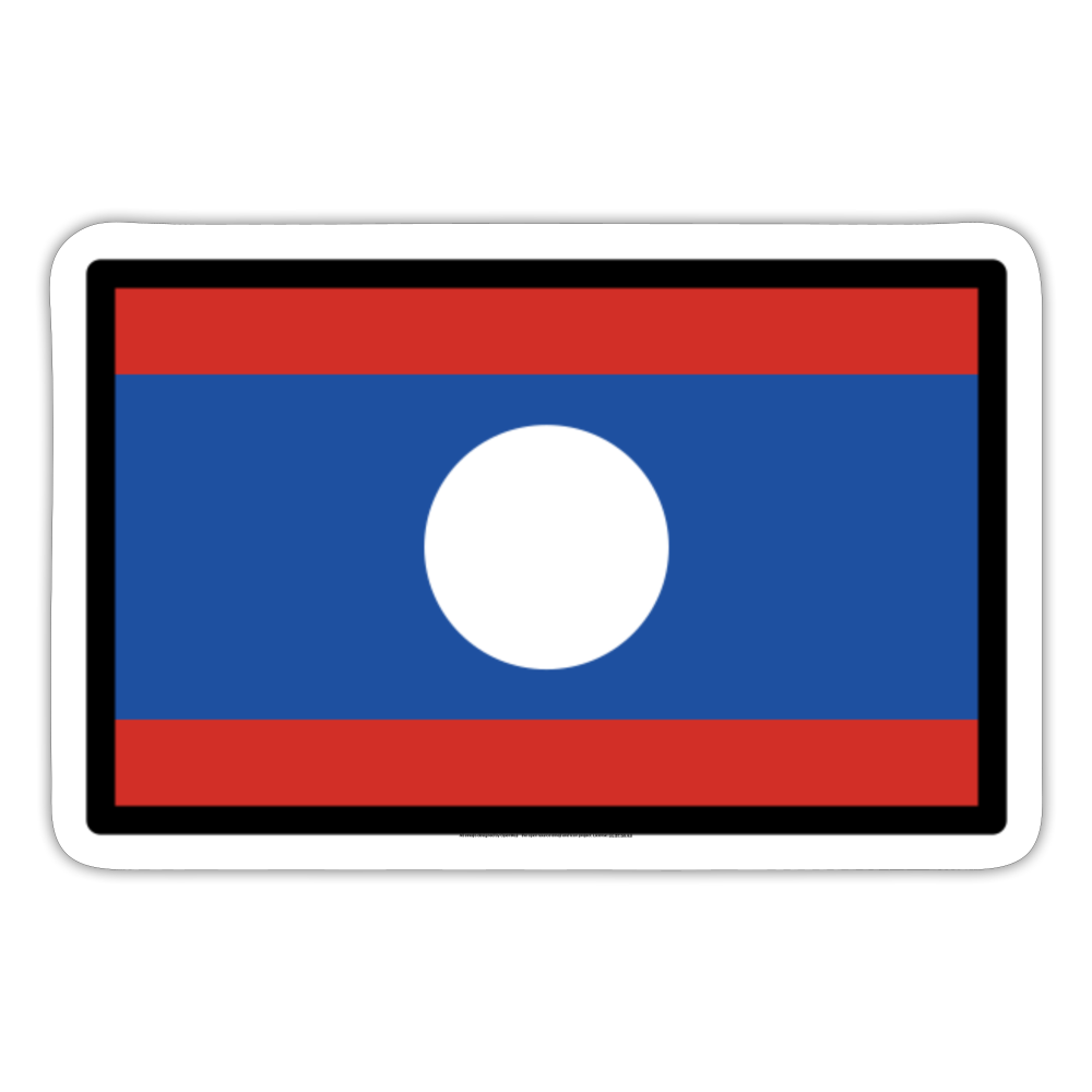 Flag: Laos Moji Sticker - Emoji.Express - white matte