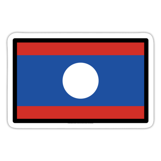 Flag: Laos Moji Sticker - Emoji.Express - white matte