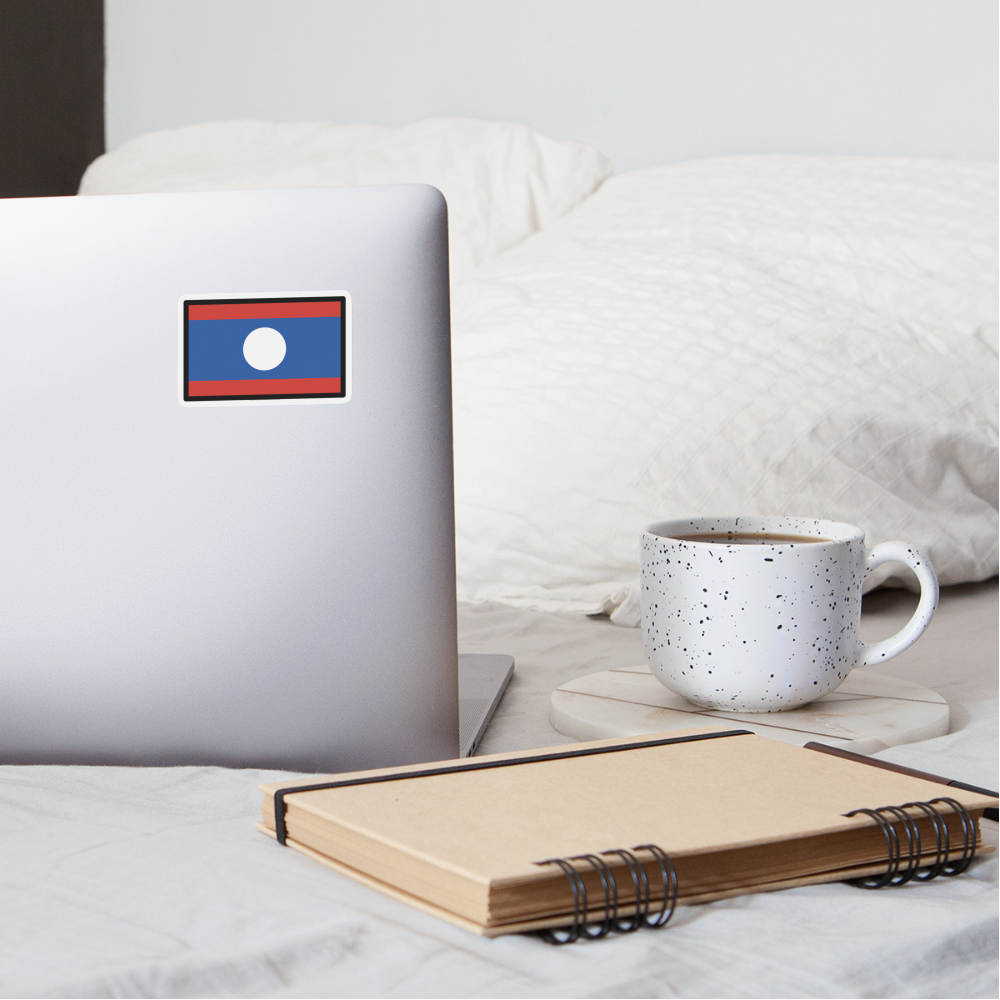 Flag: Laos Moji Sticker - Emoji.Express - white matte